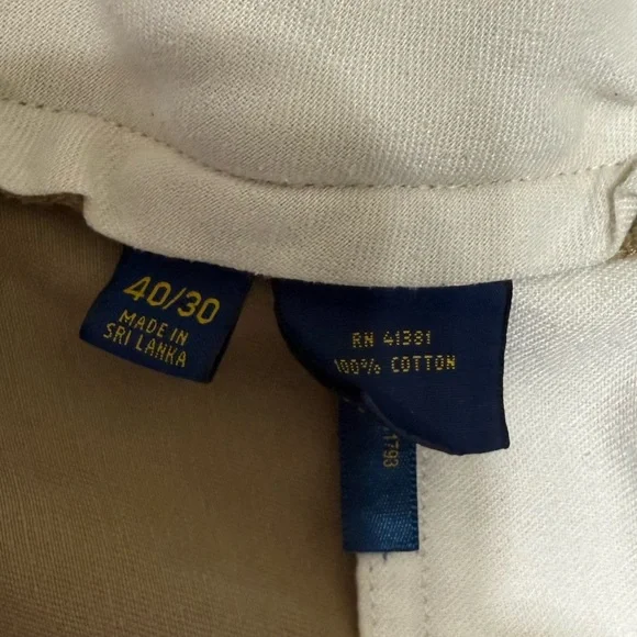 Polo Ralph Lauren Men Bedford Chino Classic Fit Pants flat khaki 40/30 40 waist - Picture 8 of 10